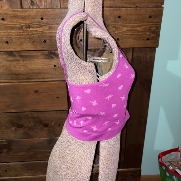 PLAYBOY Purple Graphic Crop Top - Picture 2 of 4